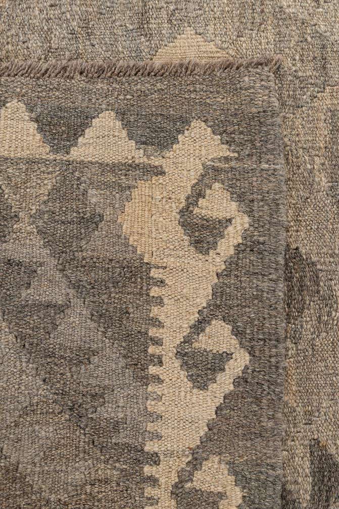 4' 1 x 6' Hand Woven Kilim Maymana Wool Rug