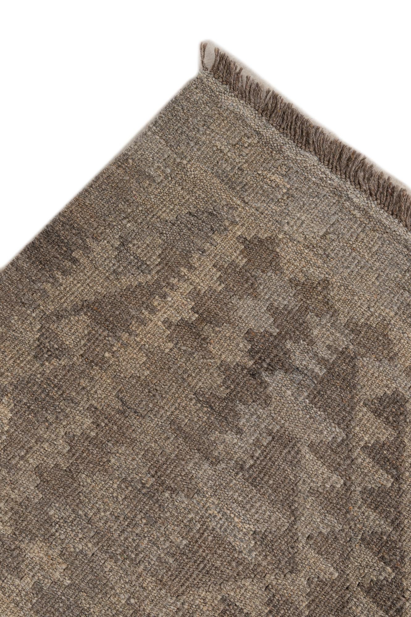 4' x 5' 9 Hand Woven Kilim Maymana Wool Rug