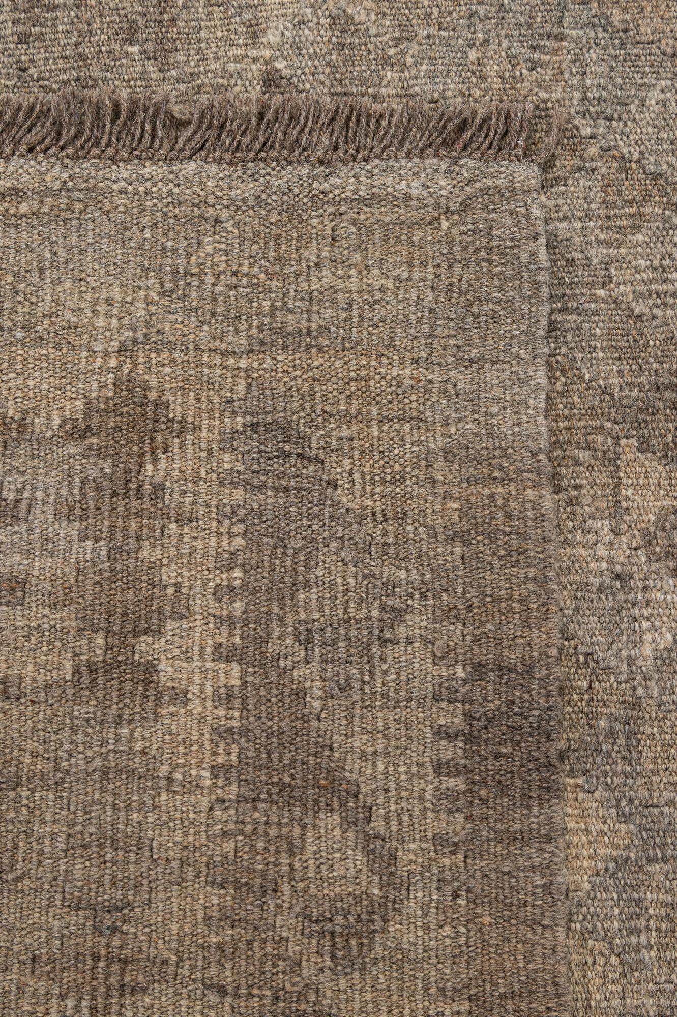 4' x 5' 9 Hand Woven Kilim Maymana Wool Rug