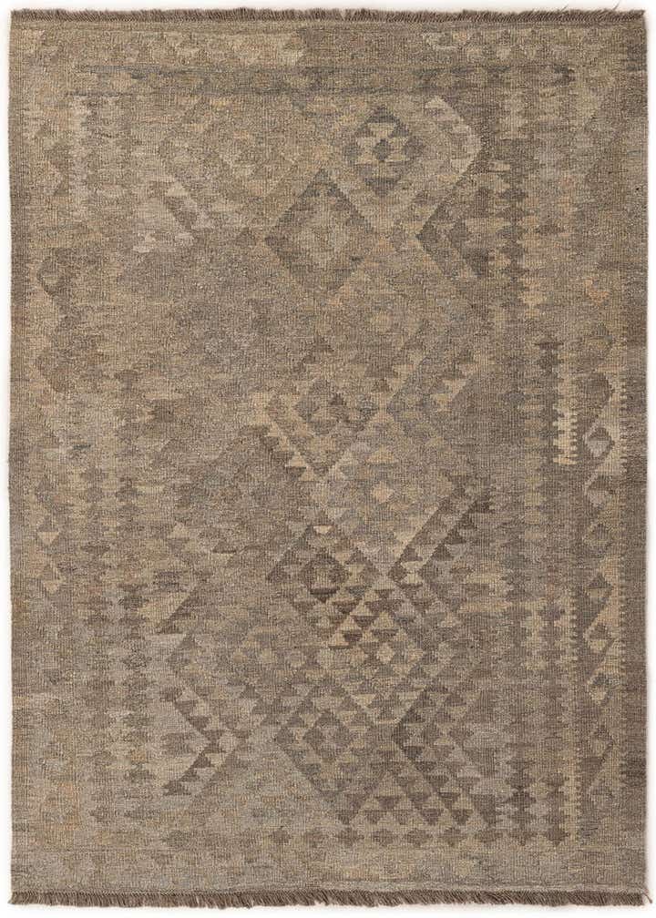 4' x 5' 9 Hand Woven Kilim Maymana Wool Rug