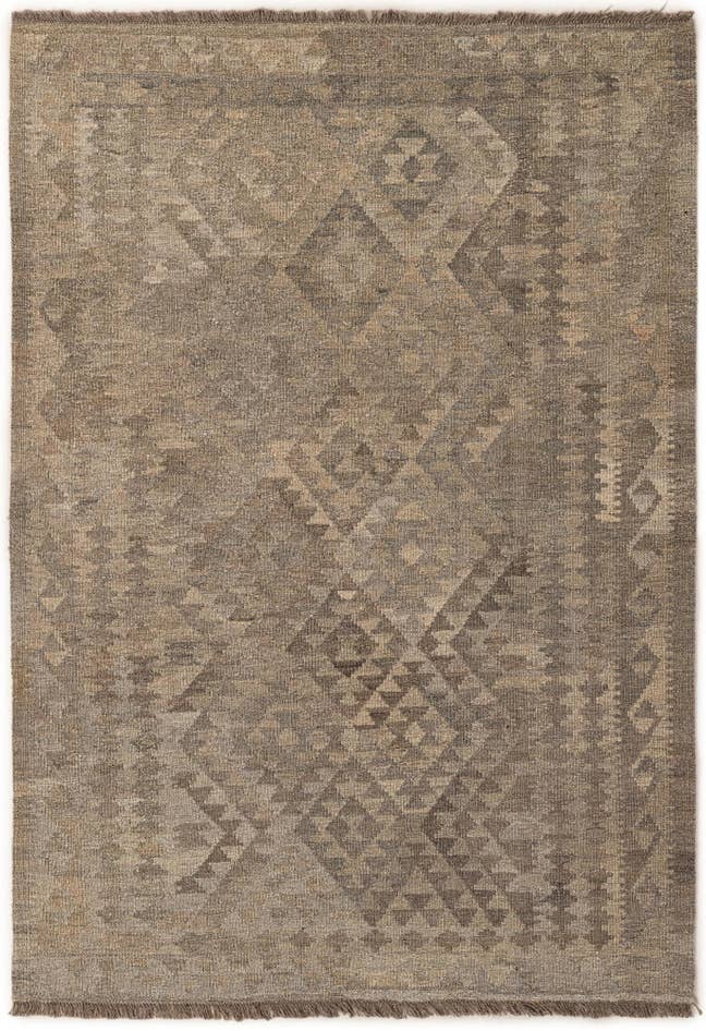 Detail image of 4' x 5' 9 Hand Woven Kilim Maymana Wool Rug
