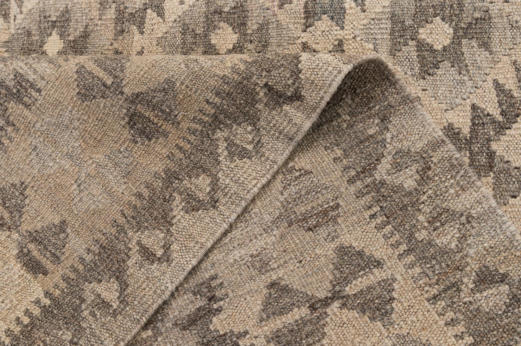 3' 11 x 6' Hand Woven Kilim Maymana Wool Rug