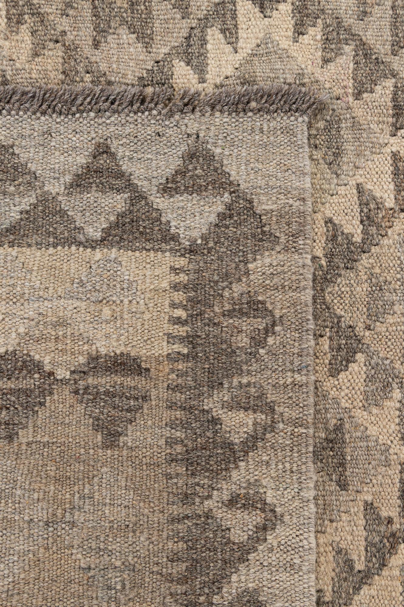 3' 11 x 6' Hand Woven Kilim Maymana Wool Rug