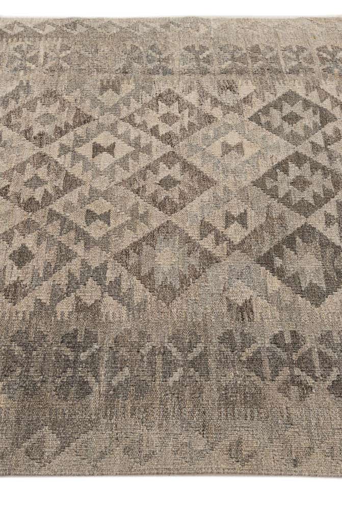 4' 1 x 6' Hand Woven Kilim Maymana Wool Rug