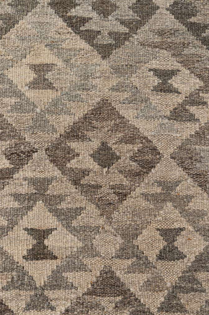 4' 1 x 6' Hand Woven Kilim Maymana Wool Rug