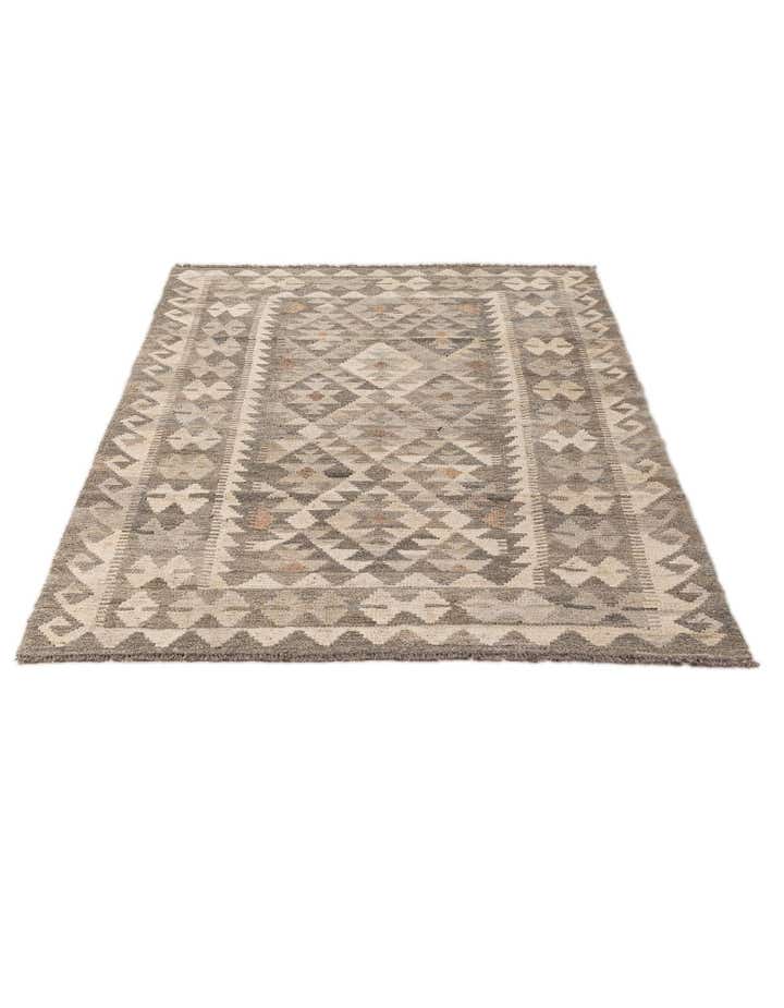 4' x 6' Hand Knotted Kilim Maymana Wool Rug