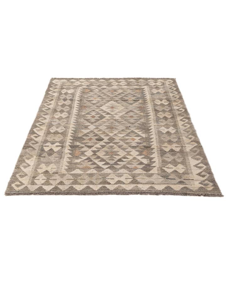 Detail image of 4' x 6' Hand Knotted Kilim Maymana Wool Rug