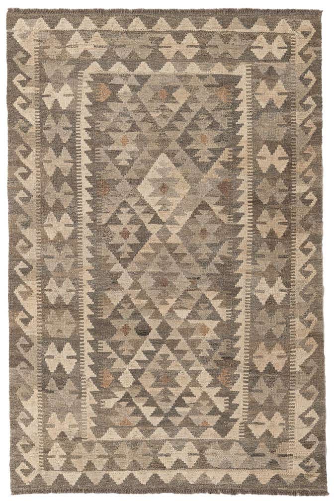 4' x 6' Hand Knotted Kilim Maymana Wool Rug