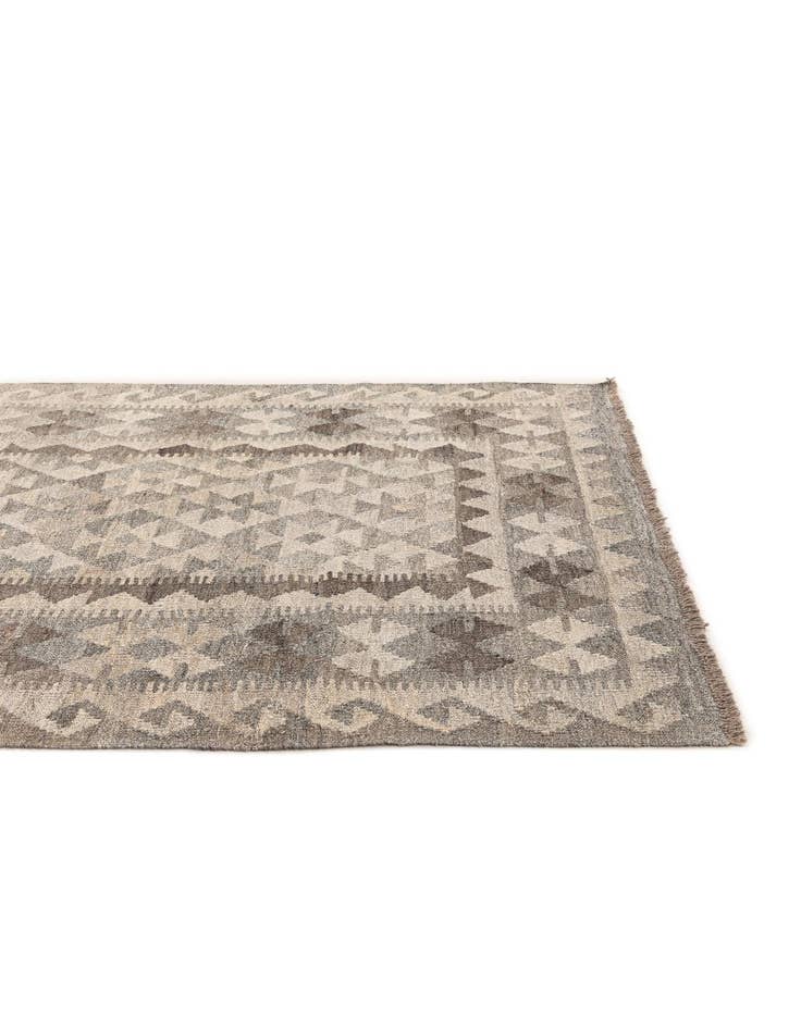 Detail image of 3' 11 x 6'  Hand Woven Kilim Maymana Wool Rug