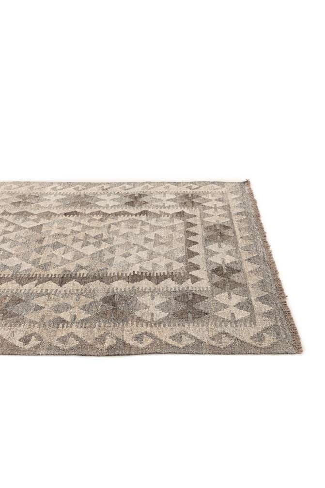 3' 11 x 6' Hand Woven Kilim Maymana Wool Rug