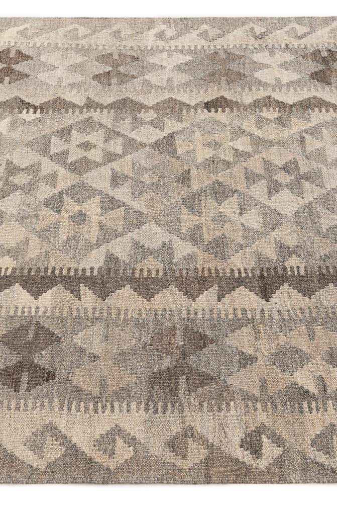 3' 11 x 6' Hand Woven Kilim Maymana Wool Rug