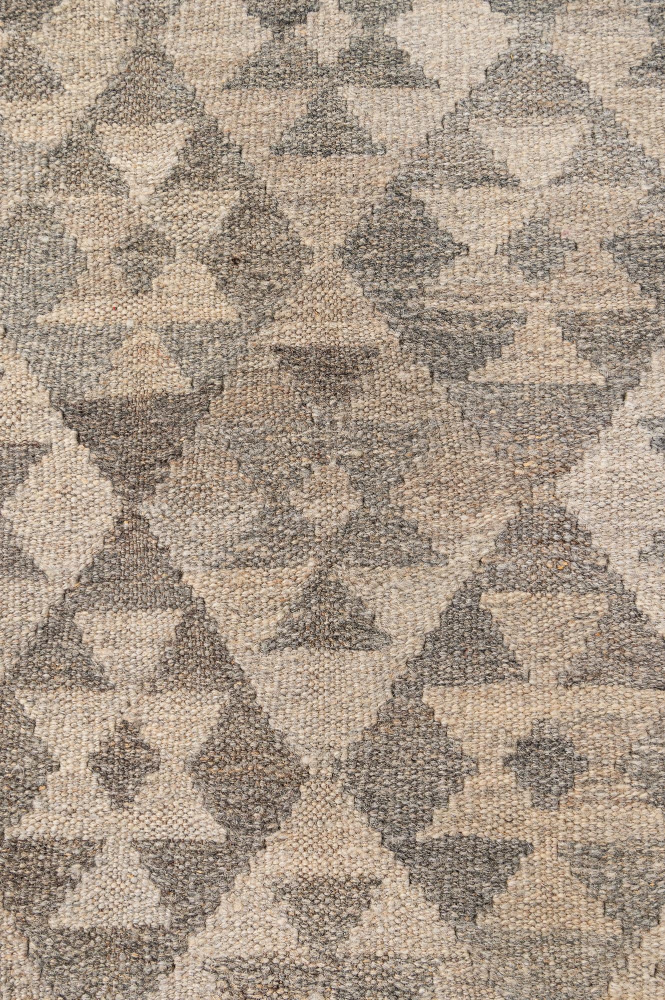 3' 11 x 6' Hand Woven Kilim Maymana Wool Rug