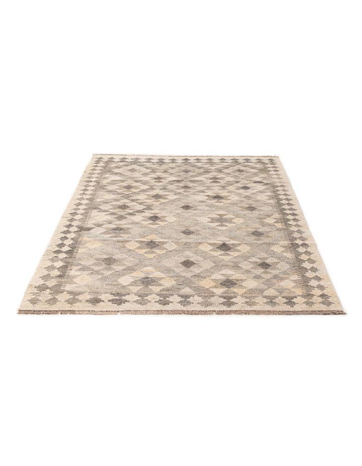 Detail image of 4' x 5' 11 Hand Woven Kilim Maymana Wool Rug