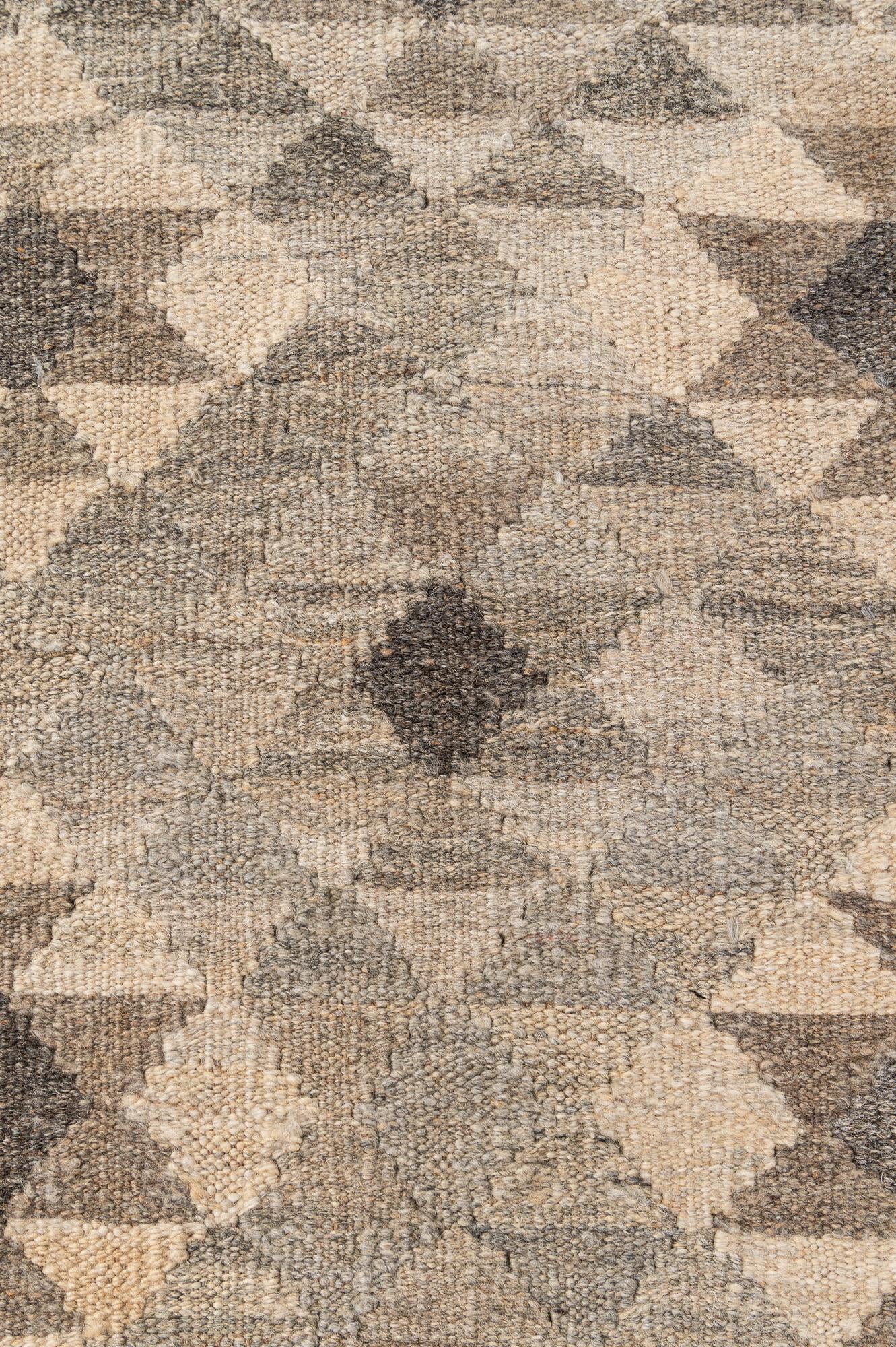 4' x 5' 11 Hand Woven Kilim Maymana Wool Rug