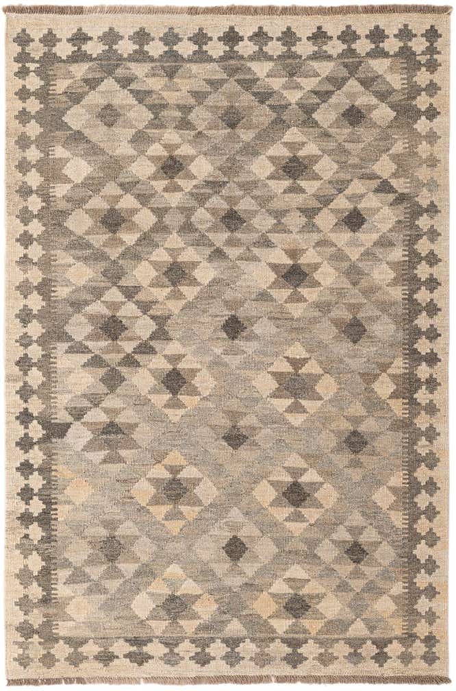 4' x 5' 11 Hand Woven Kilim Maymana Wool Rug
