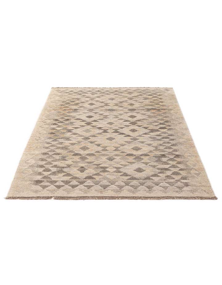 3' 10 x 6' Hand Woven Kilim Maymana Wool Rug