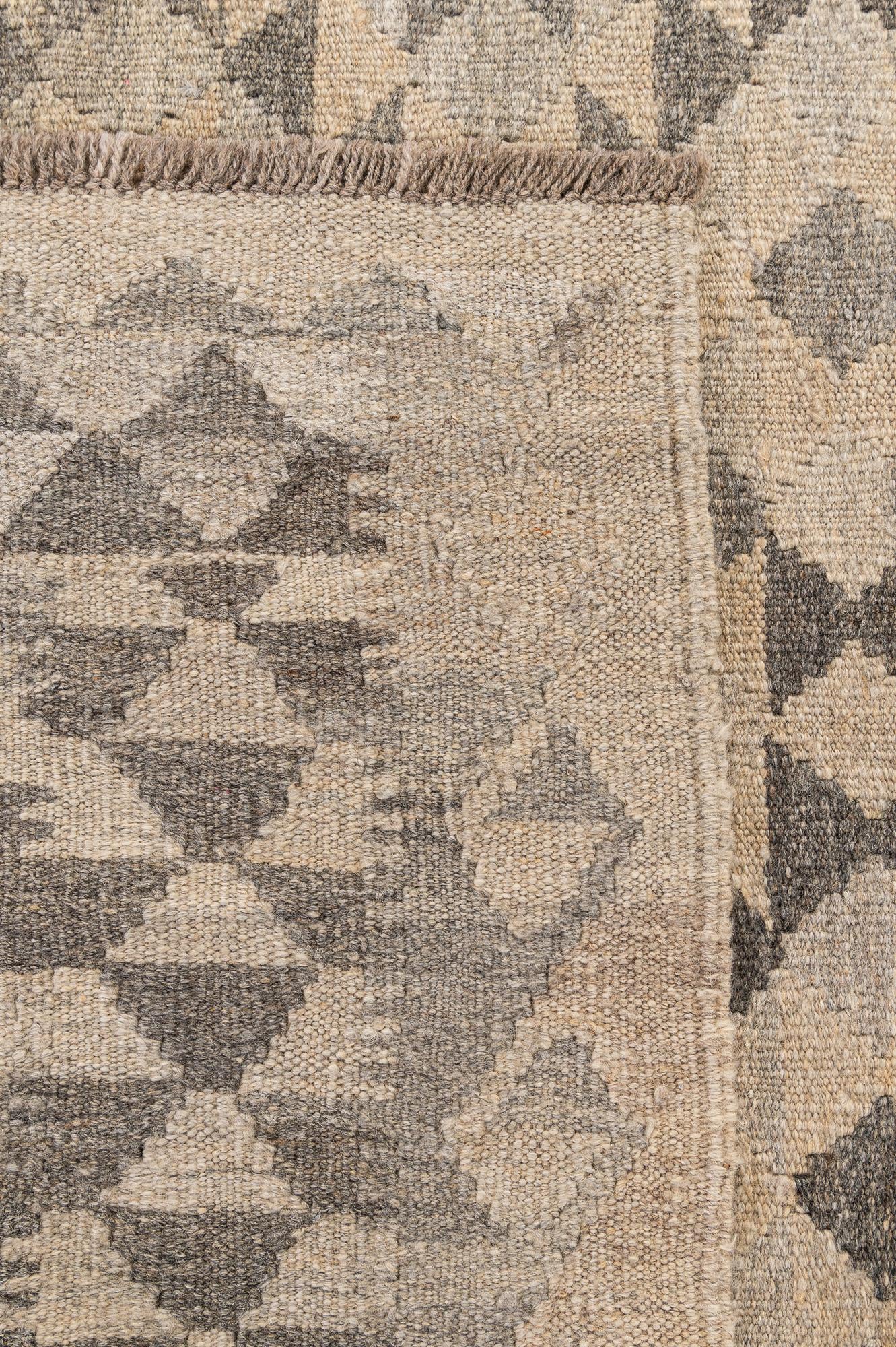 3' 10 x 6' Hand Woven Kilim Maymana Wool Rug