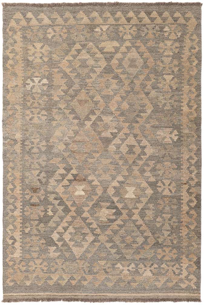 4' x 5' 11 Hand Woven Kilim Maymana Wool Rug