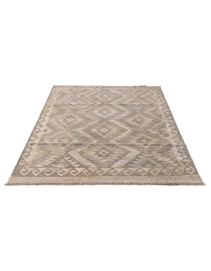 Detail image of 4' x 6' Hand Woven Kilim Maymana Wool Rug