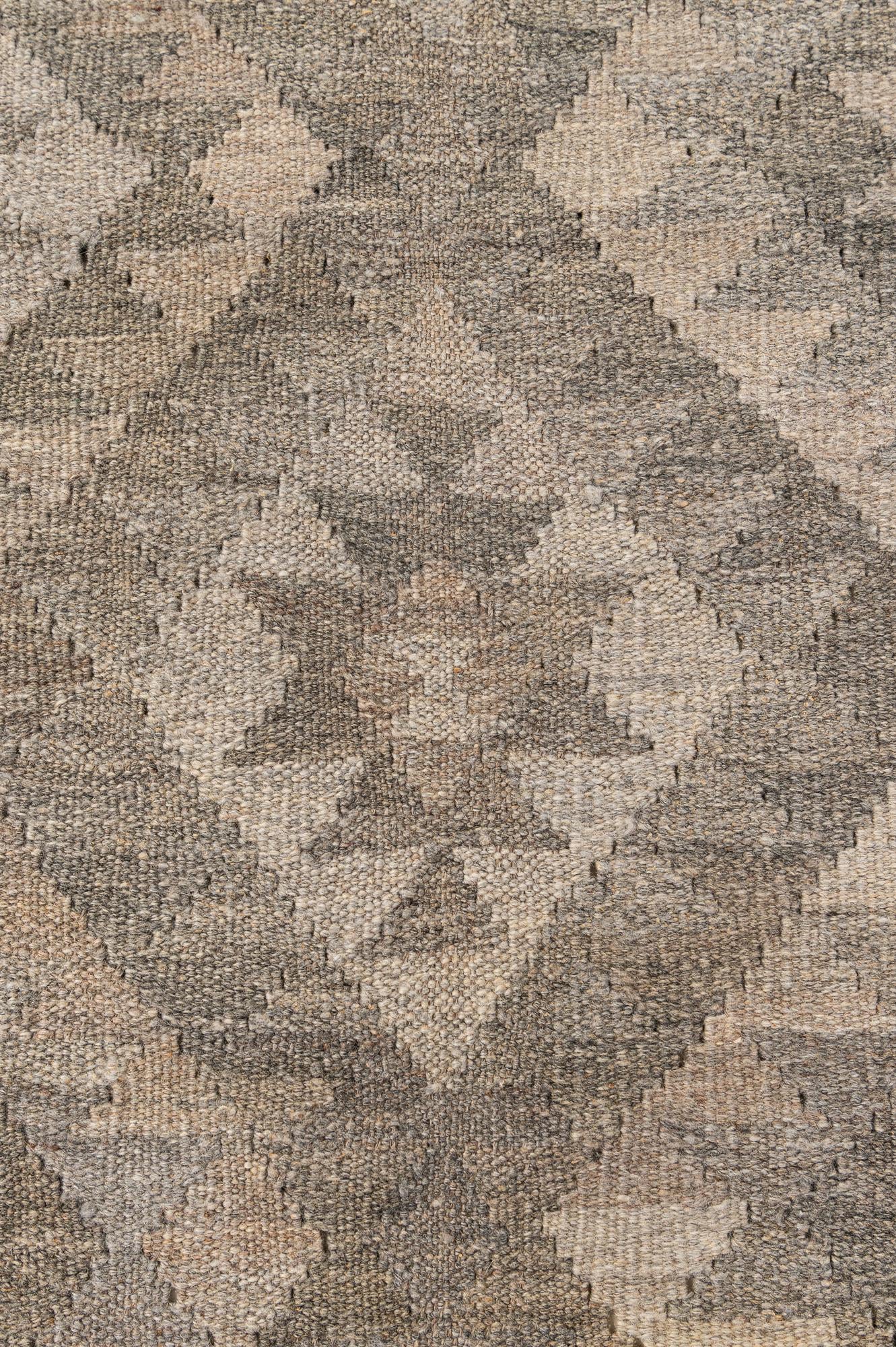 4' x 6' Hand Woven Kilim Maymana Wool Rug