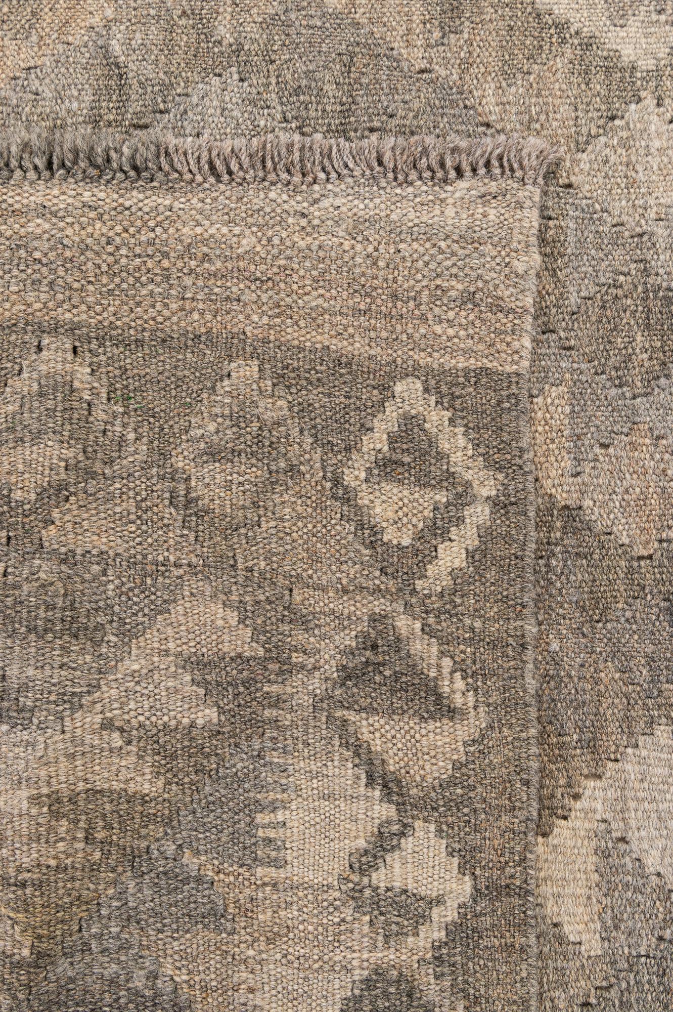 4' x 6' Hand Woven Kilim Maymana Wool Rug