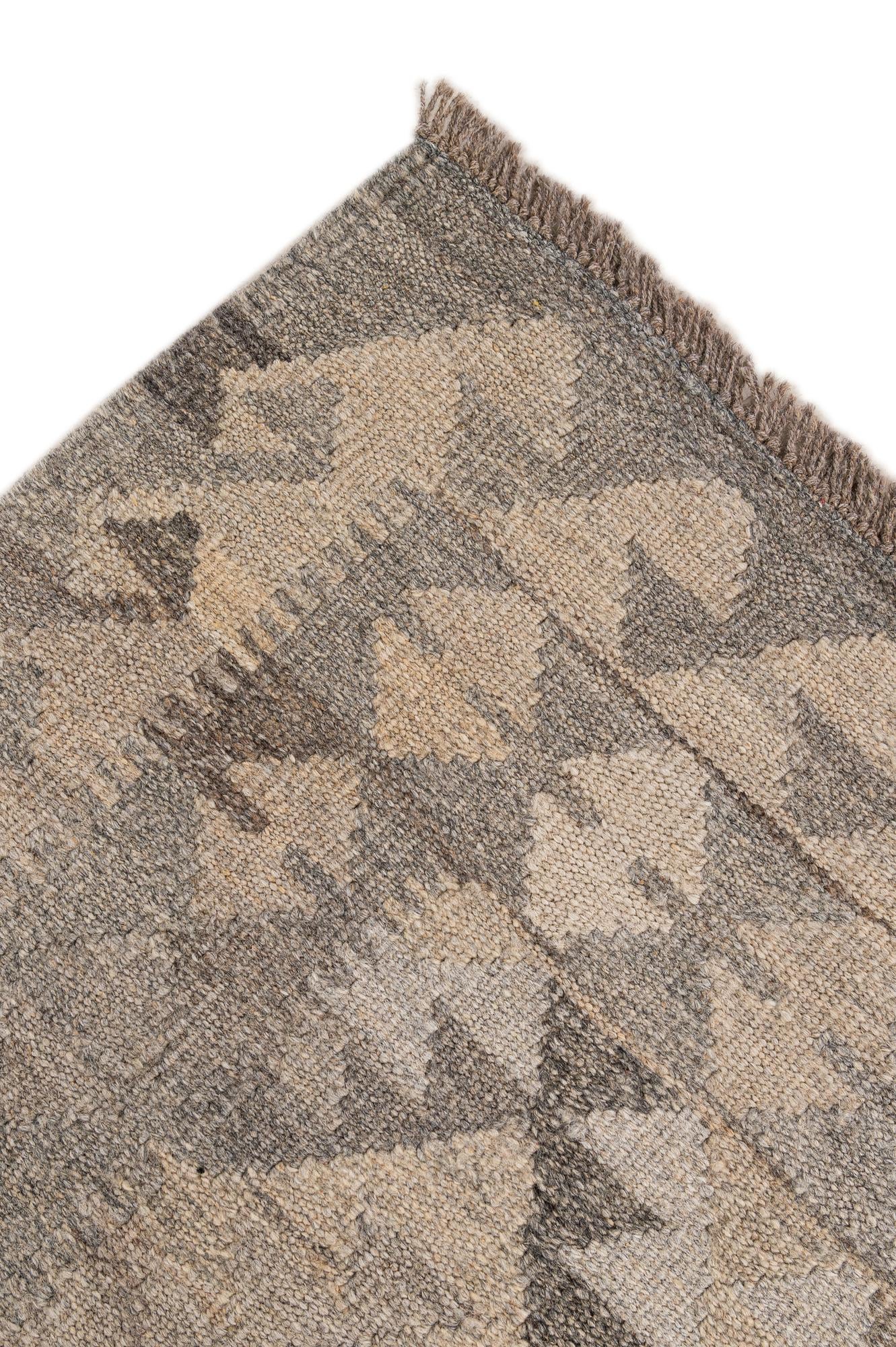 4' x 5' 9 Hand Woven Kilim Maymana Wool Rug