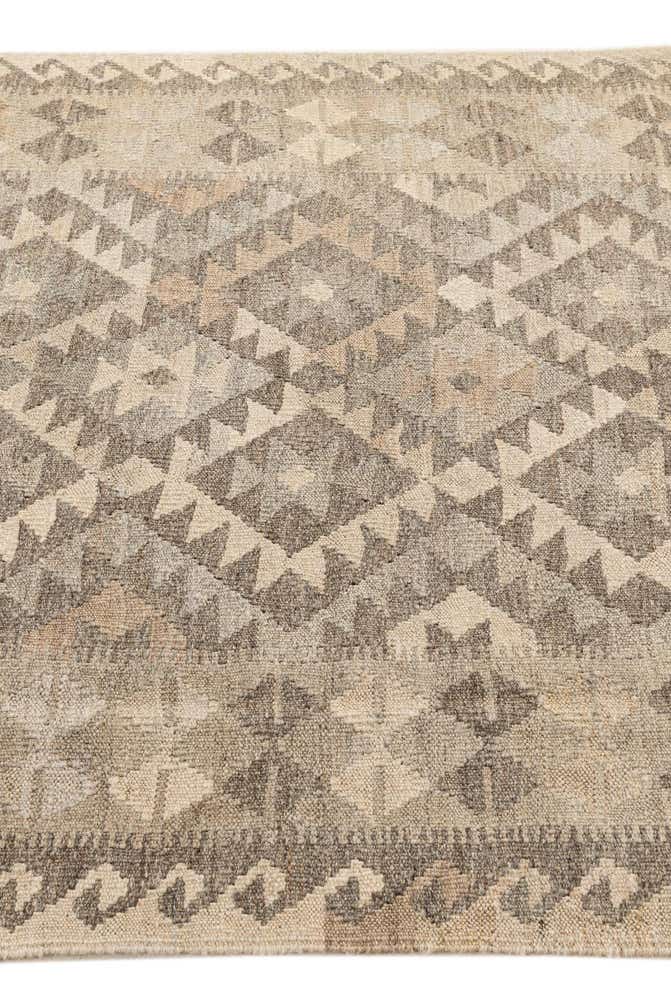 3' 10 x 6' 4 Hand Woven Kilim Maymana Wool Rug