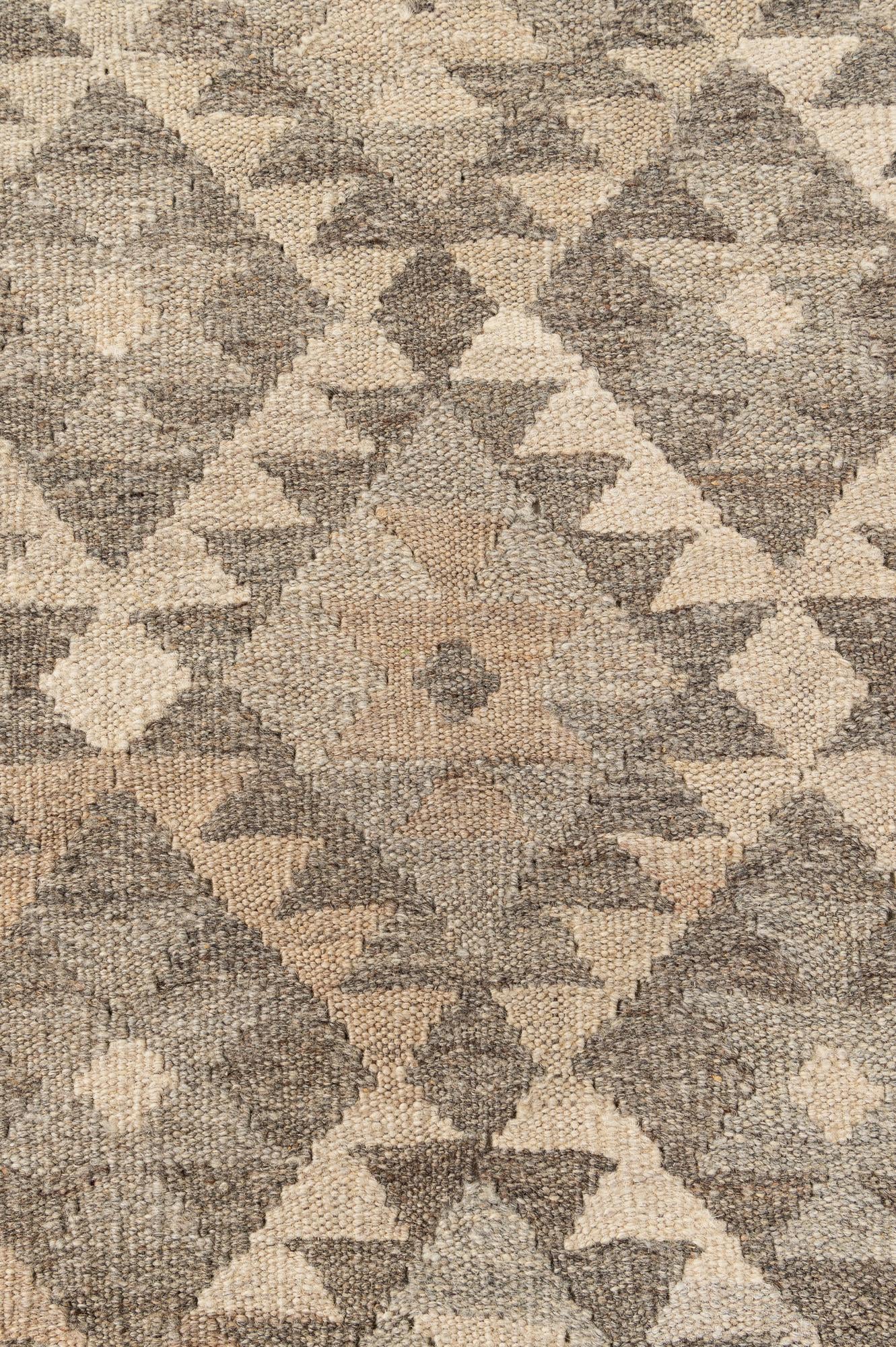 3' 10 x 6' 4 Hand Woven Kilim Maymana Wool Rug