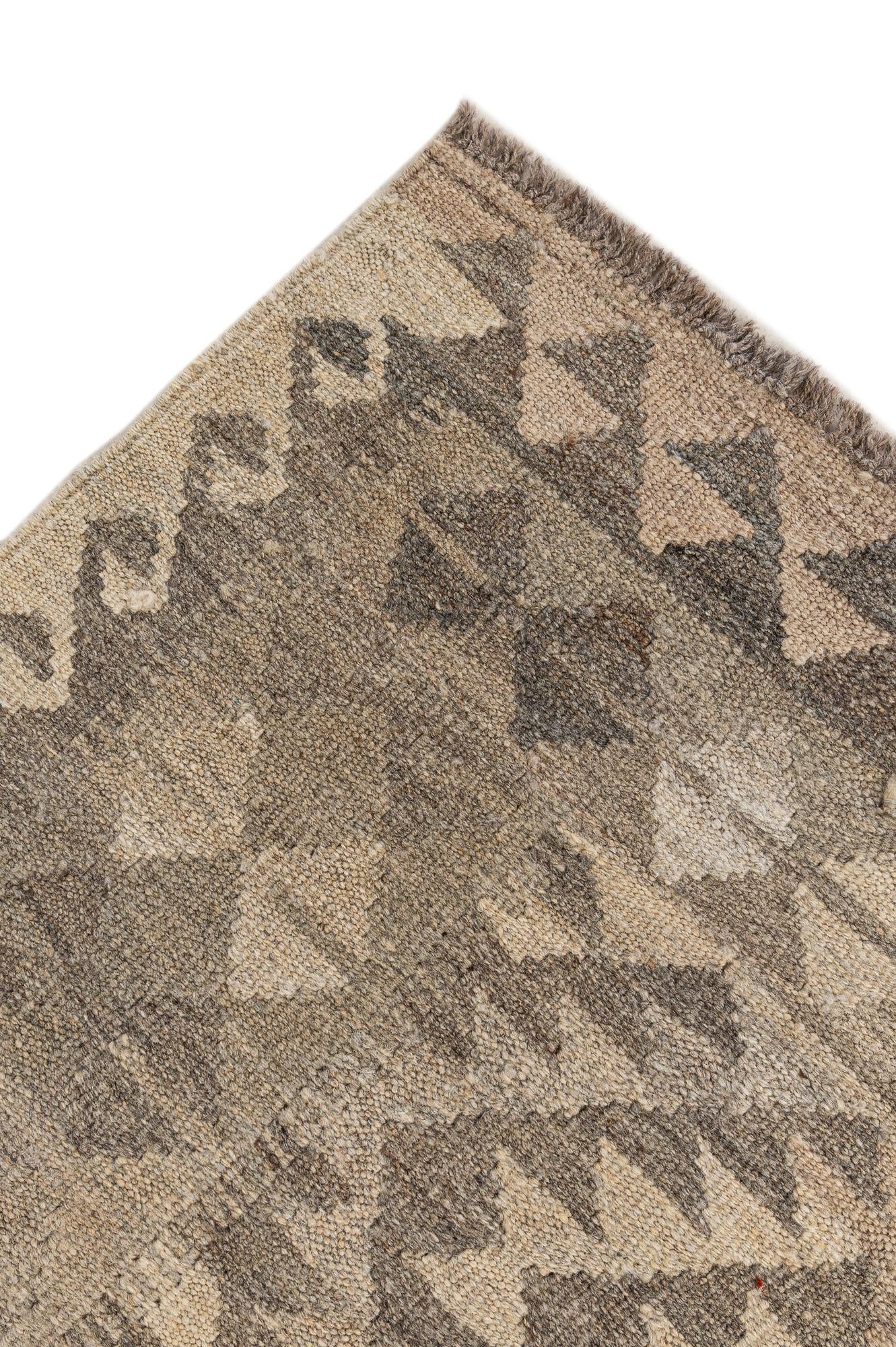 3' 10 x 6' 4 Hand Woven Kilim Maymana Wool Rug