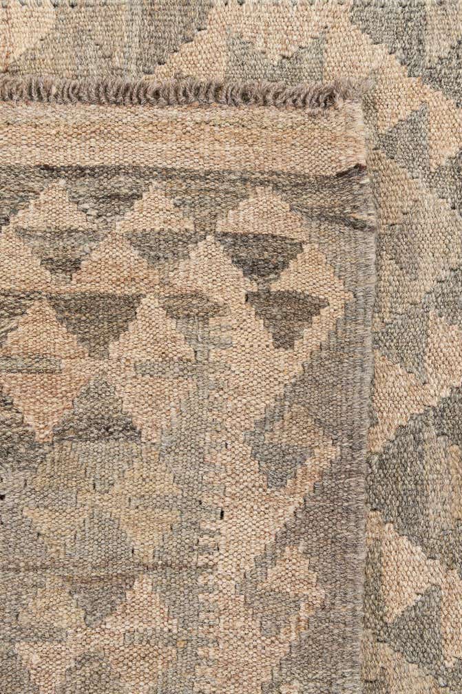 4' x 6' 4 Hand Woven Kilim Maymana Wool Rug