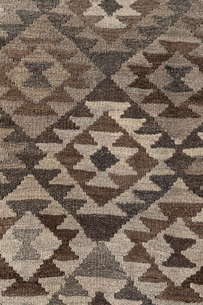 3' 10 x 6' 3 Hand Woven Kilim Maymana Wool Rug