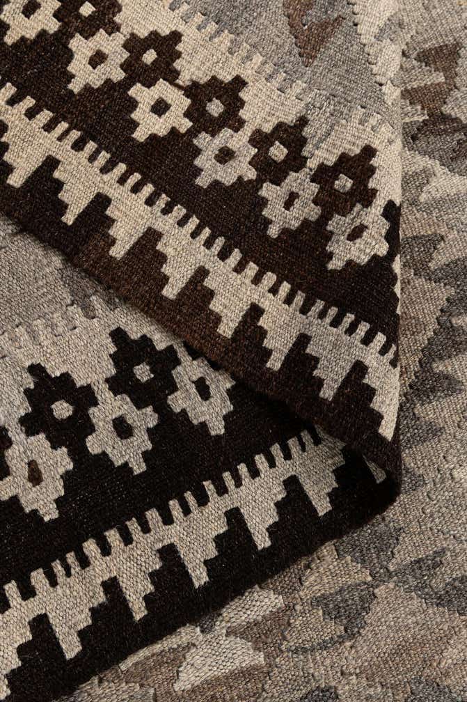 3' 10 x 6' 3 Hand Woven Kilim Maymana Wool Rug