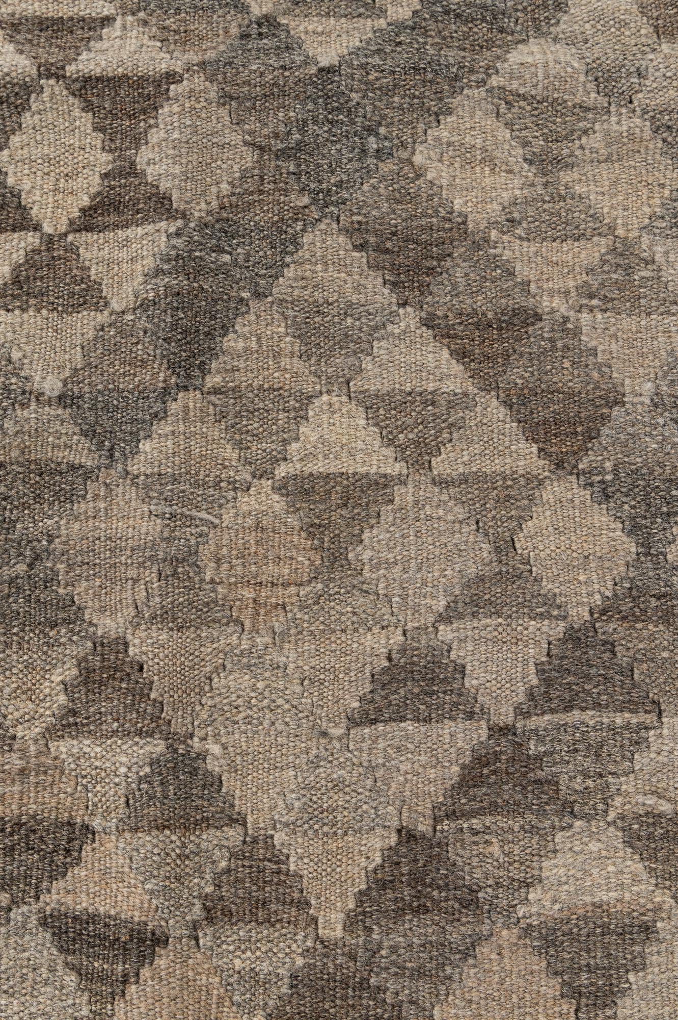 4' 2 x 6' 2 Hand Woven Kilim Maymana Wool Rug