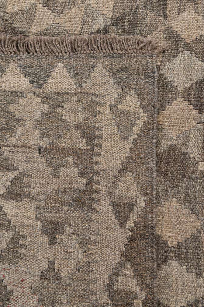 4' 2 x 6' 2 Hand Woven Kilim Maymana Wool Rug
