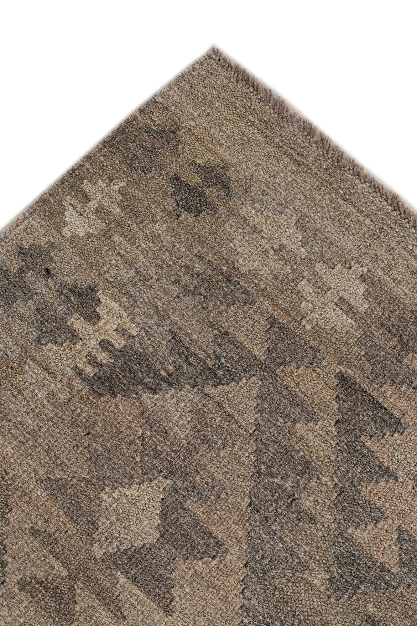 3' 10 x 6' 5 Hand Woven Kilim Maymana Wool Rug