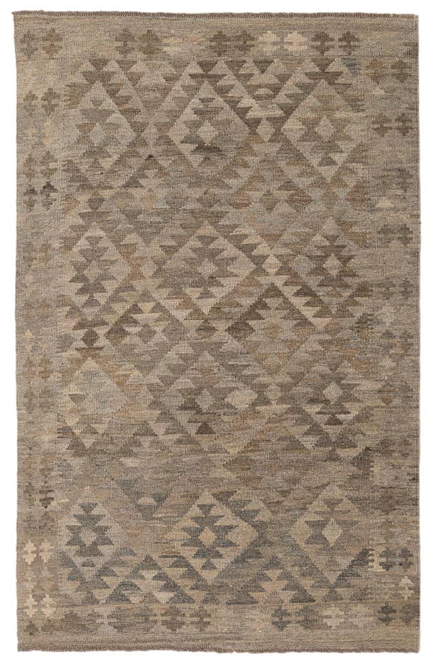 Detail image of 3' 10 x 6' 5 Hand Woven Kilim Maymana Wool Rug