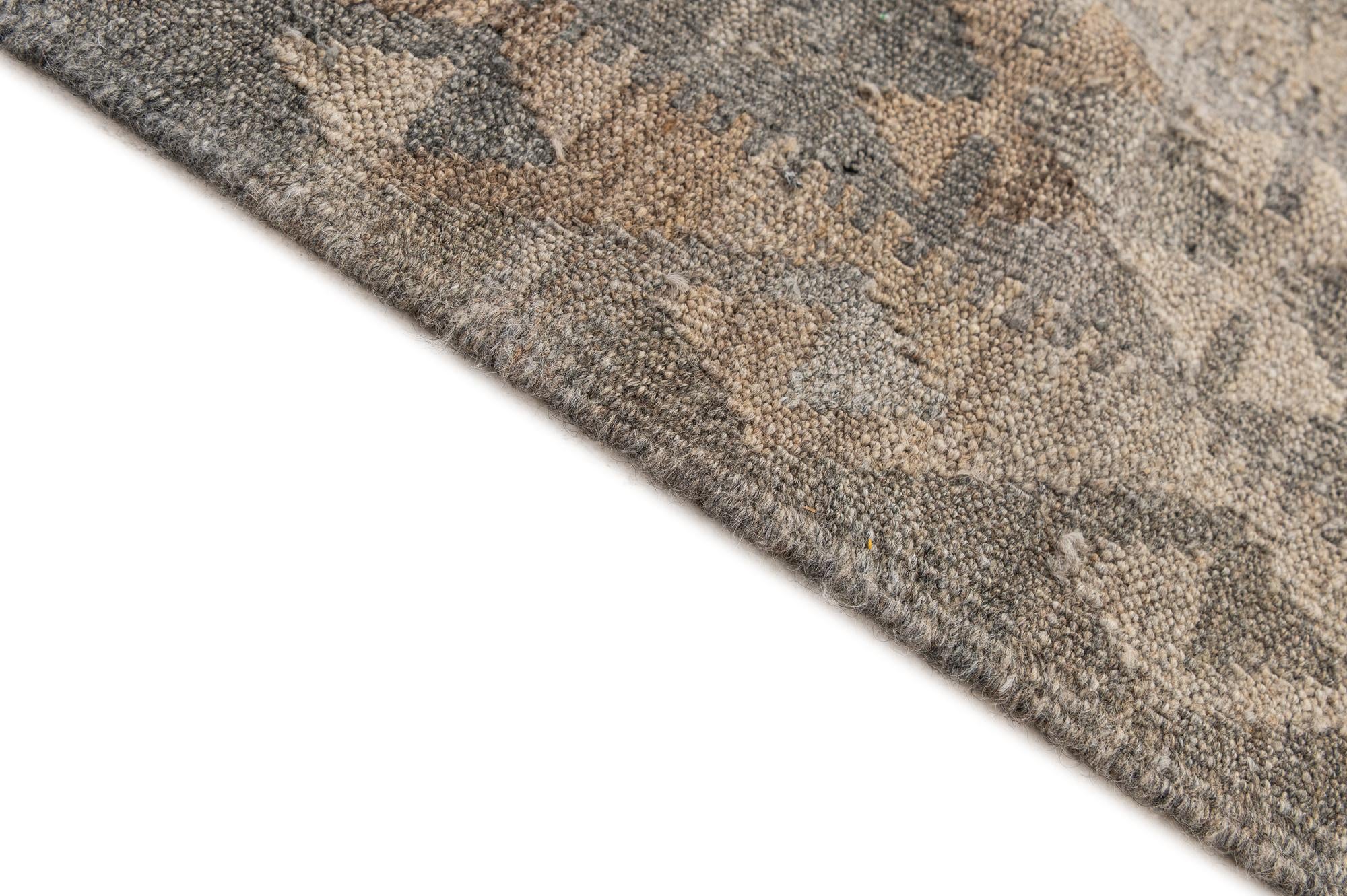 4' x 6' 6 Hand Woven Kilim Maymana Wool Rug