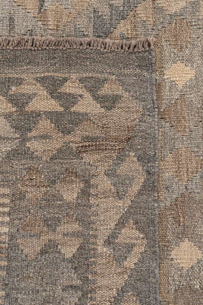4' x 6' 6 Hand Woven Kilim Maymana Wool Rug