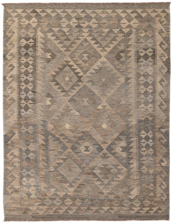 Detail image of 4' x 6' 6 Hand Woven Kilim Maymana Wool Rug