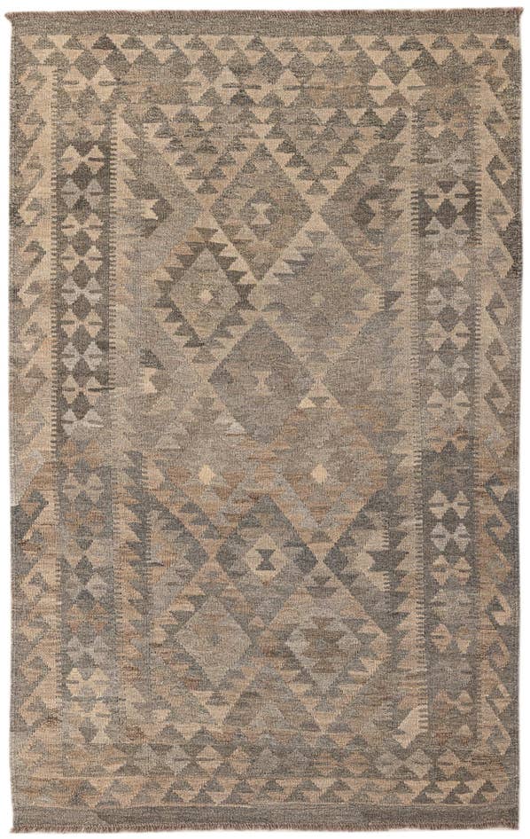 Detail image of 4' x 6' 6 Hand Woven Kilim Maymana Wool Rug