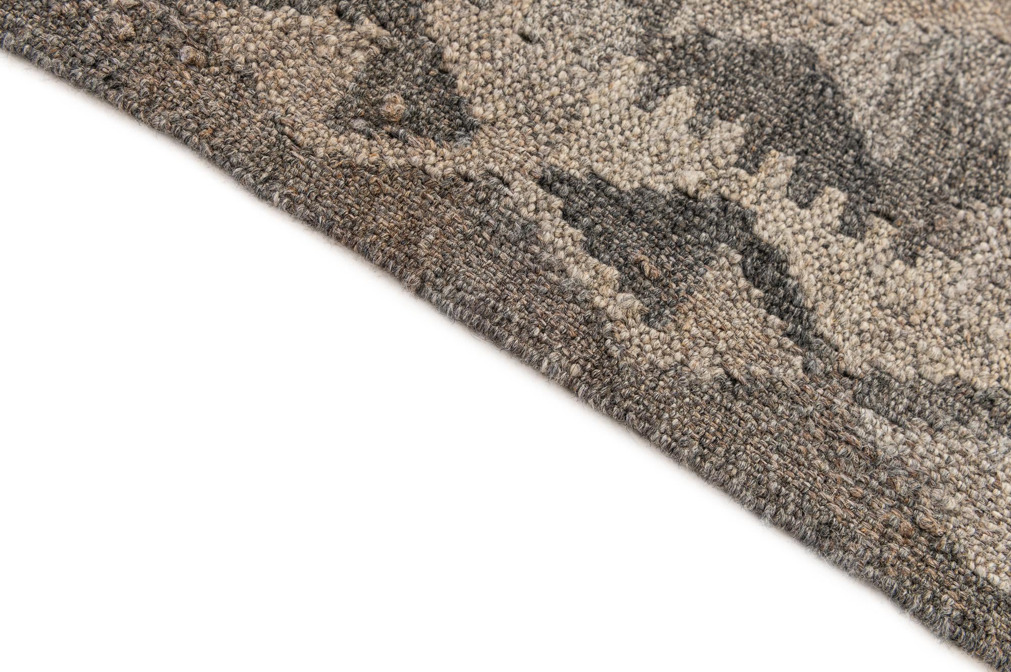 4' 1 x 6' 3 Hand Woven Kilim Maymana Wool Rug