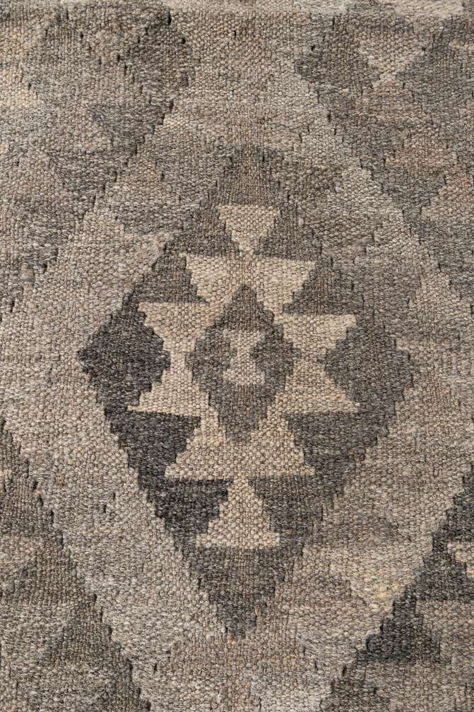 4' 1 x 6' 3 Hand Woven Kilim Maymana Wool Rug