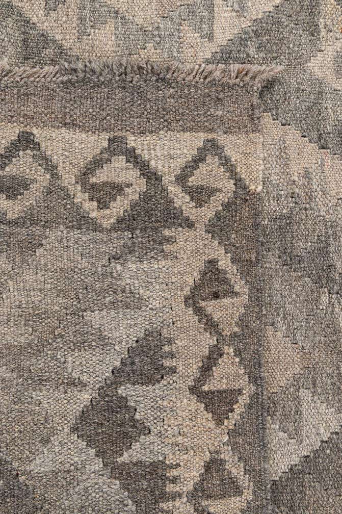 4' 1 x 6' 3 Hand Woven Kilim Maymana Wool Rug