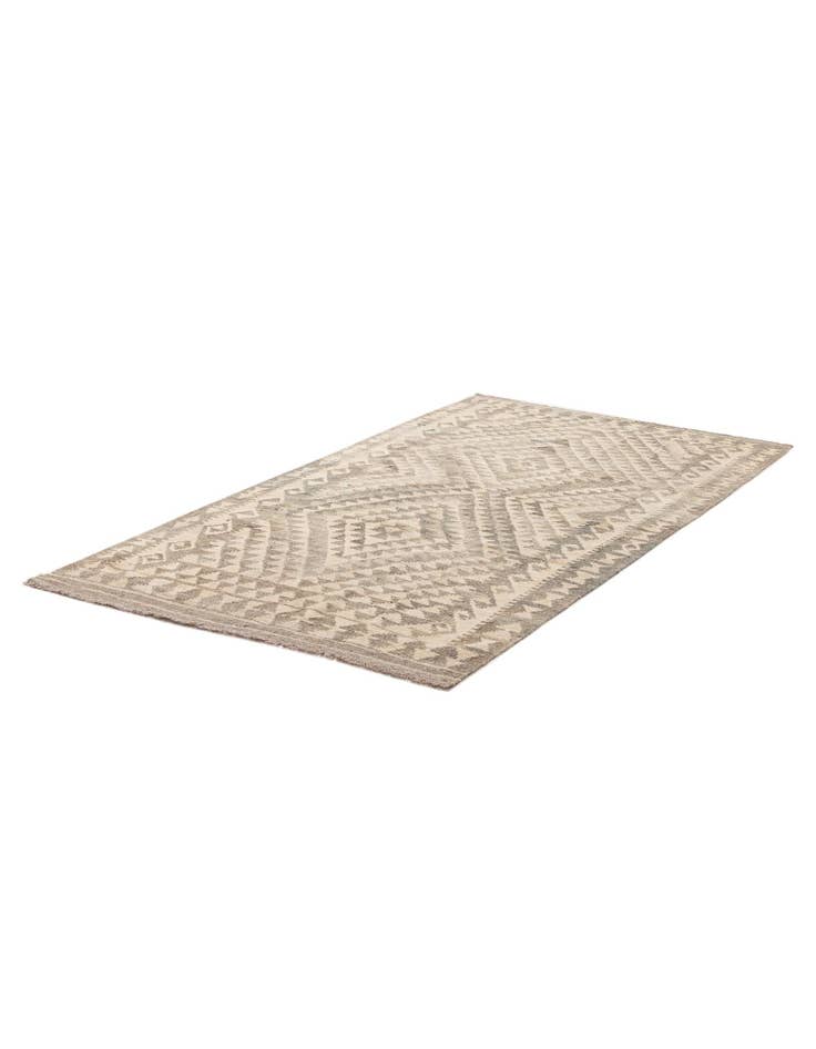 Detail image of 4' x 7' 3 Hand Woven Kilim Maymana Wool Rug
