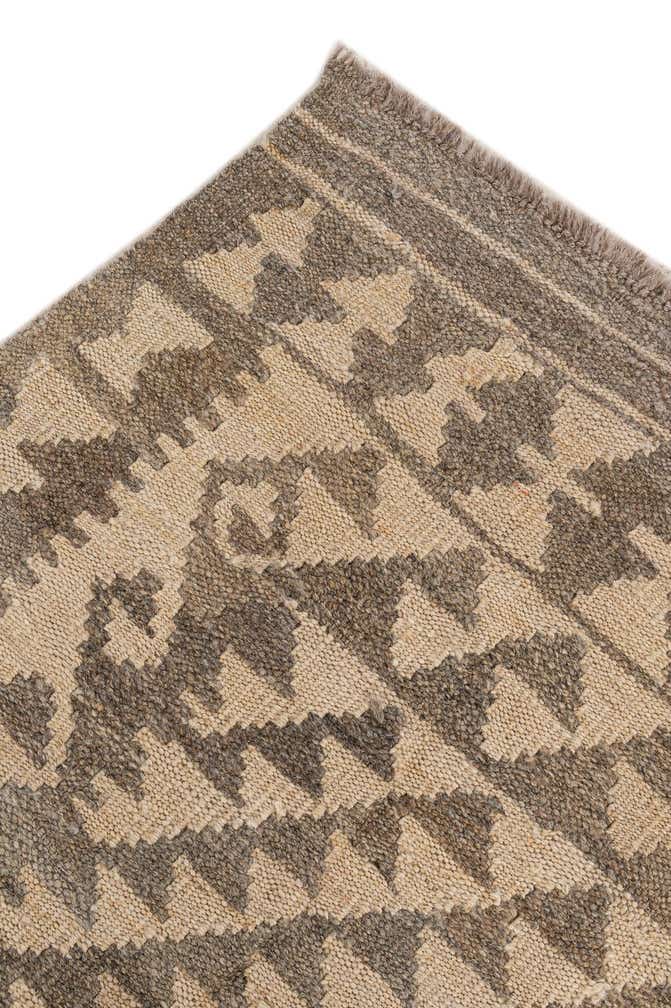 4' x 7' 3 Hand Woven Kilim Maymana Wool Rug