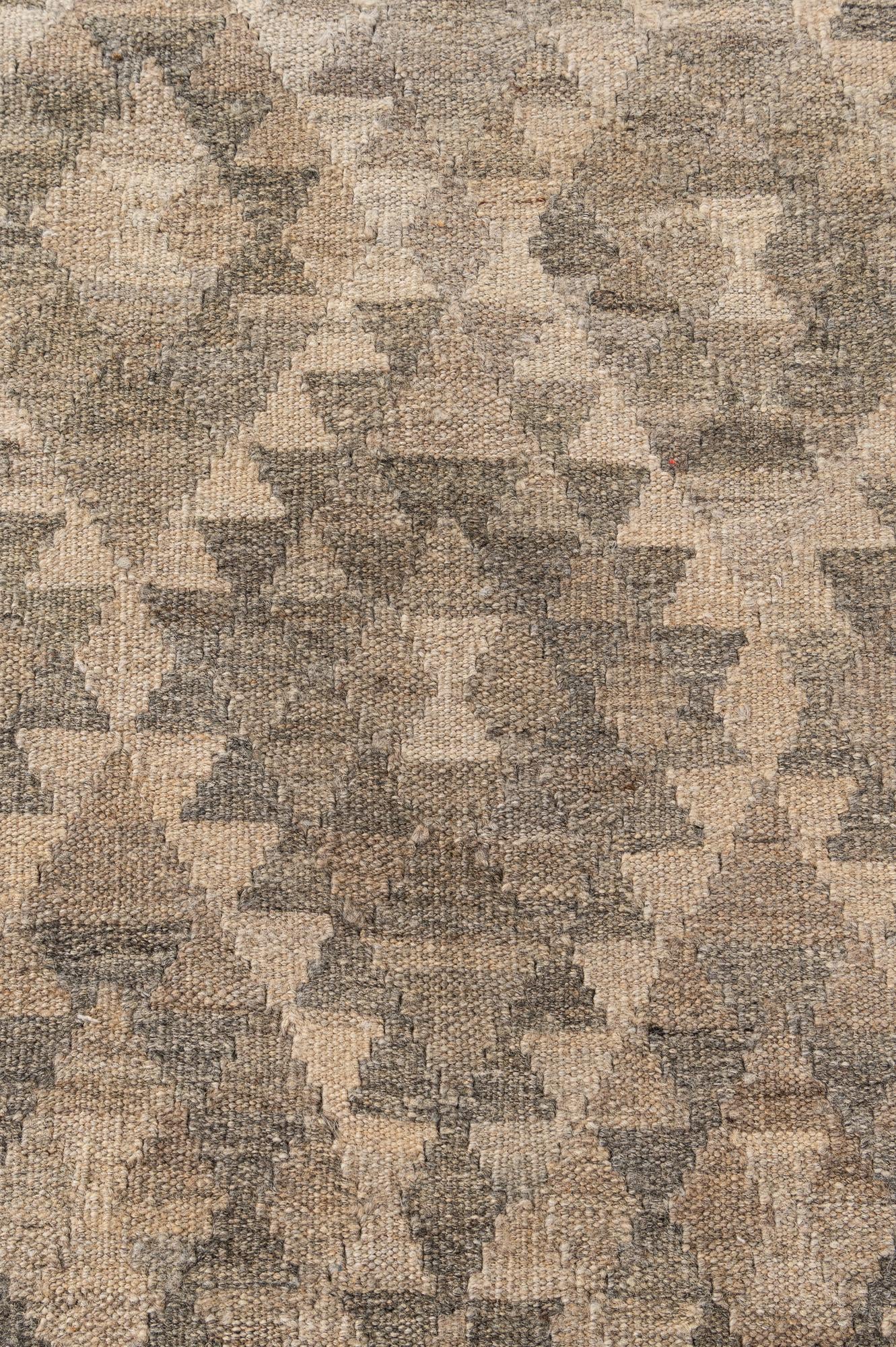 4' 3 x 5' 8 Hand Woven Kilim Maymana Wool Rug