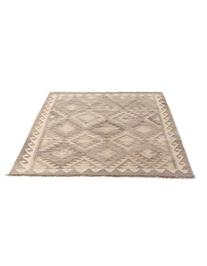 4' 3 x 5' 8 Hand Woven Kilim Maymana Wool Rug