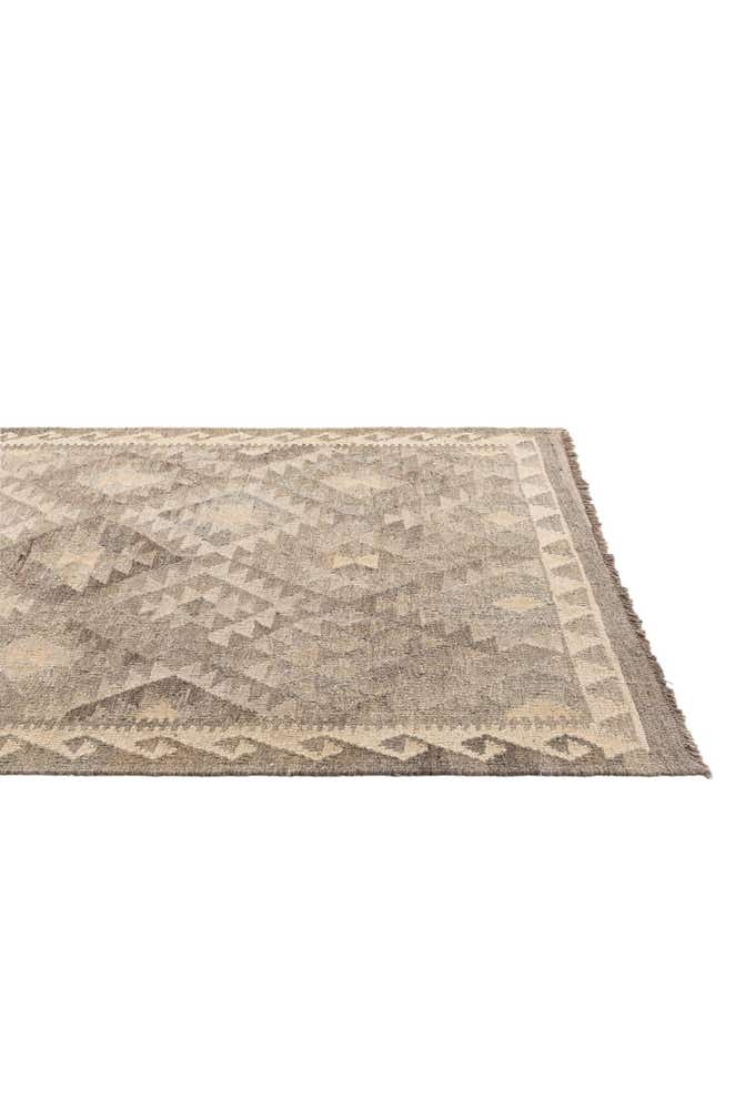 4' 3 x 5' 8 Hand Woven Kilim Maymana Wool Rug