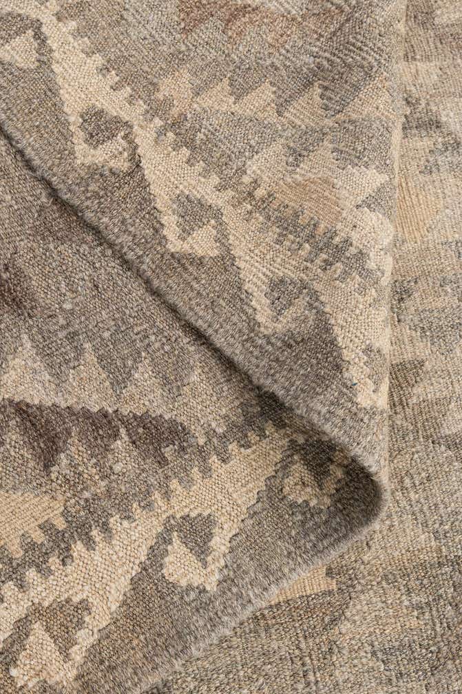 4' 3 x 5' 8 Hand Woven Kilim Maymana Wool Rug