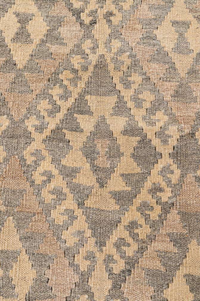 4' 3 x 5' 9 Hand Woven Kilim Maymana Wool Rug